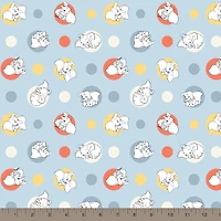 Disney® Classics Dumbo Light Blue Polka Dot Cotton Fabric