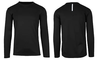 Galaxy By Harvic Long Sleeve Moisture-Wicking Performance Crew Neck Men's Tee