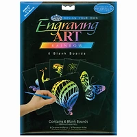 Royal & Langnickel® Engraving Art™ 5" x 7" Rainbow Foil Blank Boards, 6 Sheets