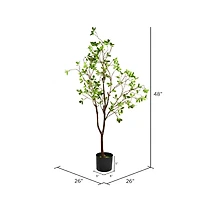4ft. Potted Artificial Milan Leaf Tree