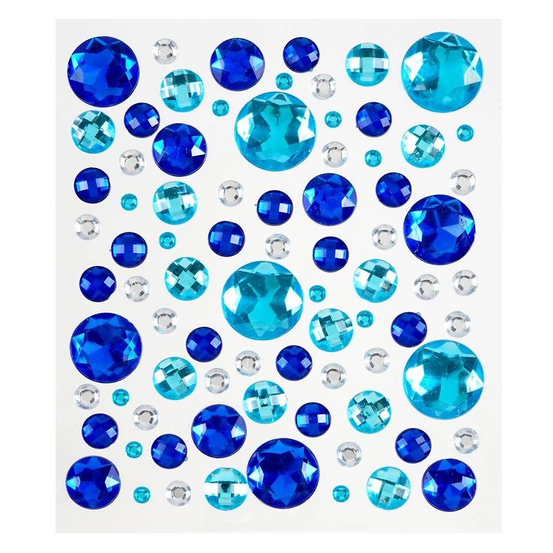 Blue Mixed Gem Bling Sticker Sheet By Recollections™