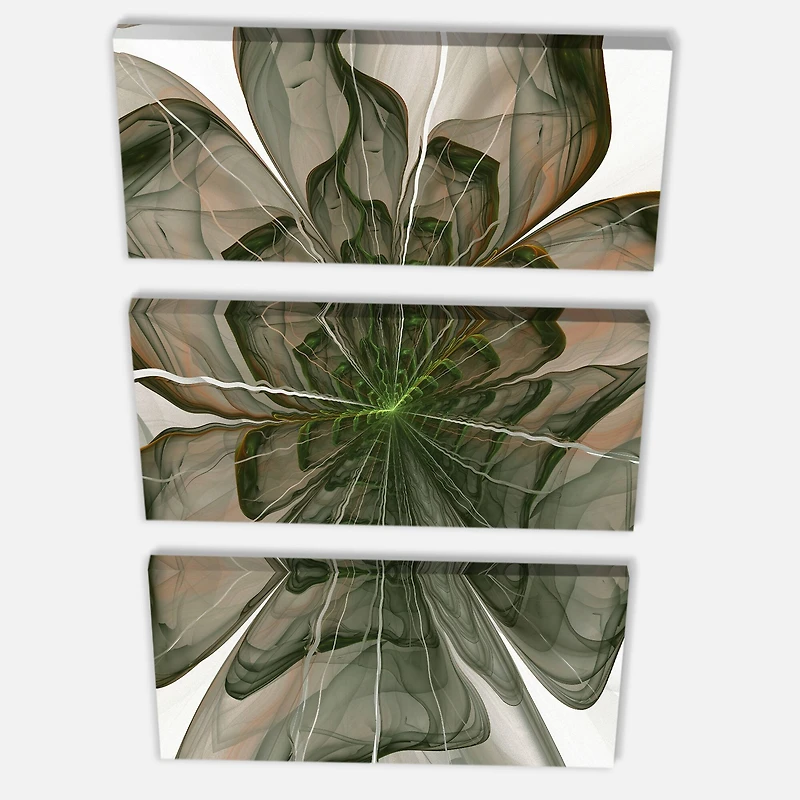 Designart - Symmetrical Green Fractal Flower