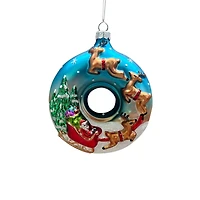 4.5" Reindeer Wreath Glass Ornament by Ashland®