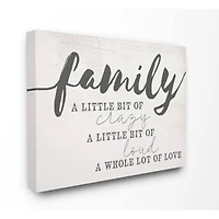 Stupell Industries Family Crazy Loud Love Canvas Wall Art