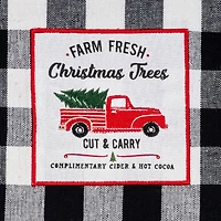 DII® Christmas Tree Farm Embellished Dishtowels Set