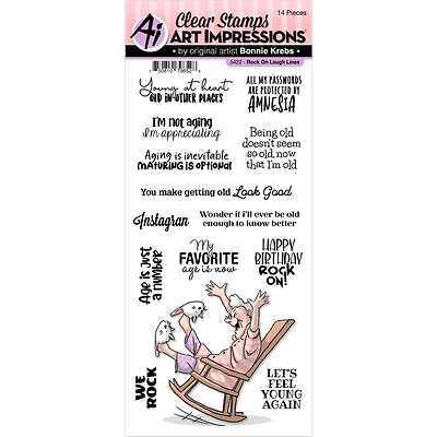 Art Impressions™ Laugh Lines Rock On Clear Stamps