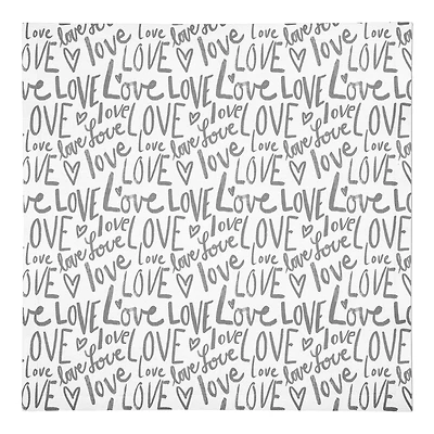 Love Typography 10" x 10" Cotton Twill Napkin