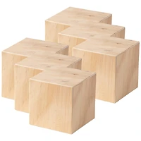 6 Pack: 3" Wood Square Block by Make Market®