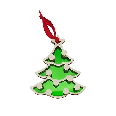 4" DIY Wood & Acrylic Christmas Tree Ornament by Make Market®