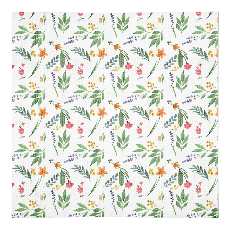 Spring Flower Bunches 10" x 10" Cotton Twill Napkin