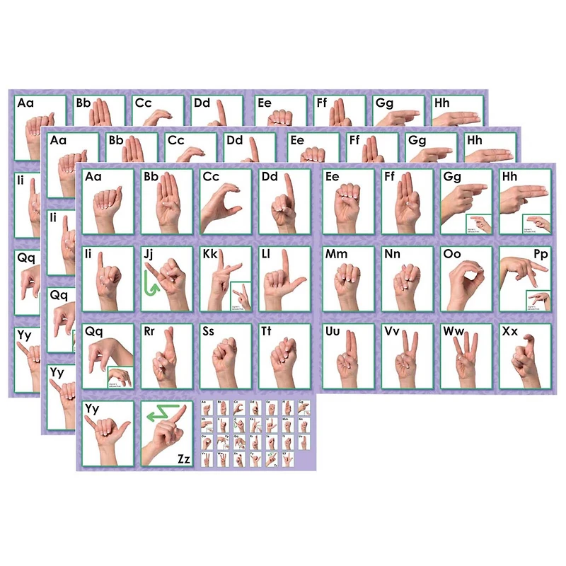 North Star Teacher Resource American Sign Language Alphabet Bulletin Board Sets, 3ct.