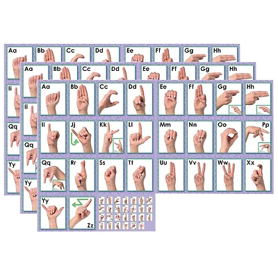 North Star Teacher Resource American Sign Language Alphabet Bulletin Board Sets, 3ct.