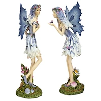 Design Toscano Poppy & Meadow the Windforest Fairies Statue Set