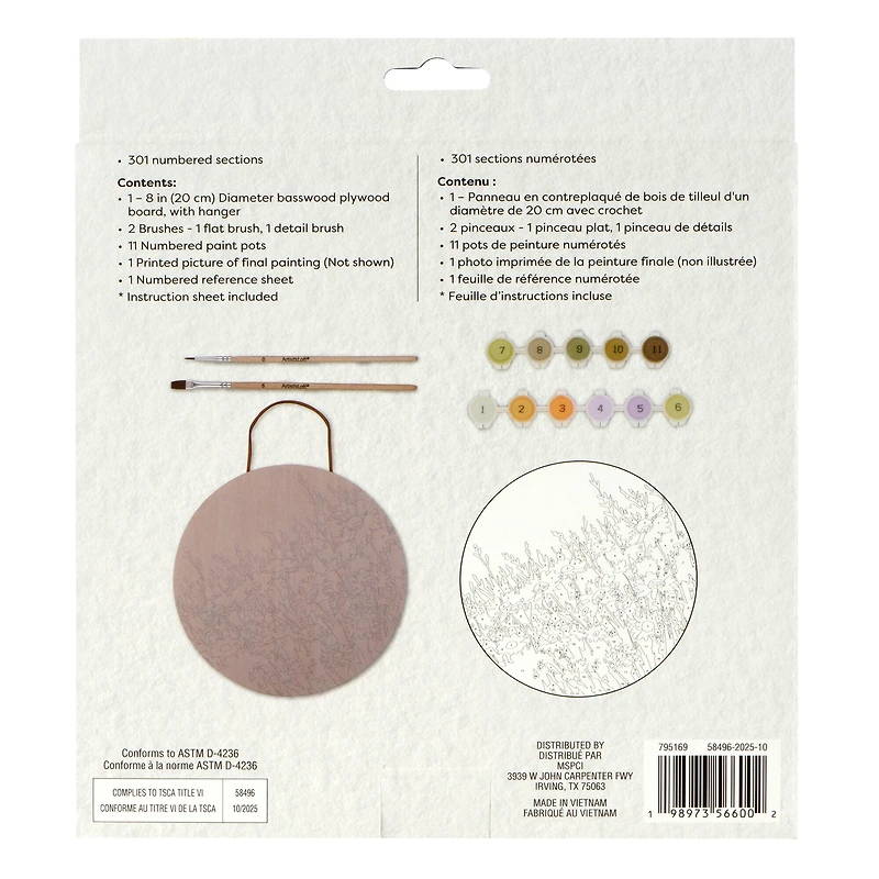 Flower Field Paint-by-Number Plywood Surface Kit by Artist's Loft®