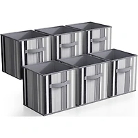 Sorbus 11" Black & Gray Foldable Storage Cubes, 6ct.