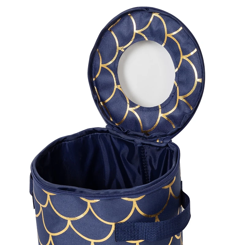 Honey Can Do Golden Scallop Round Dinnerware Storage Box Set