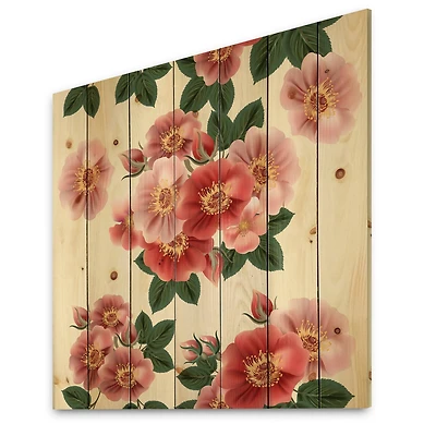 Designart - Vintage Red Roses