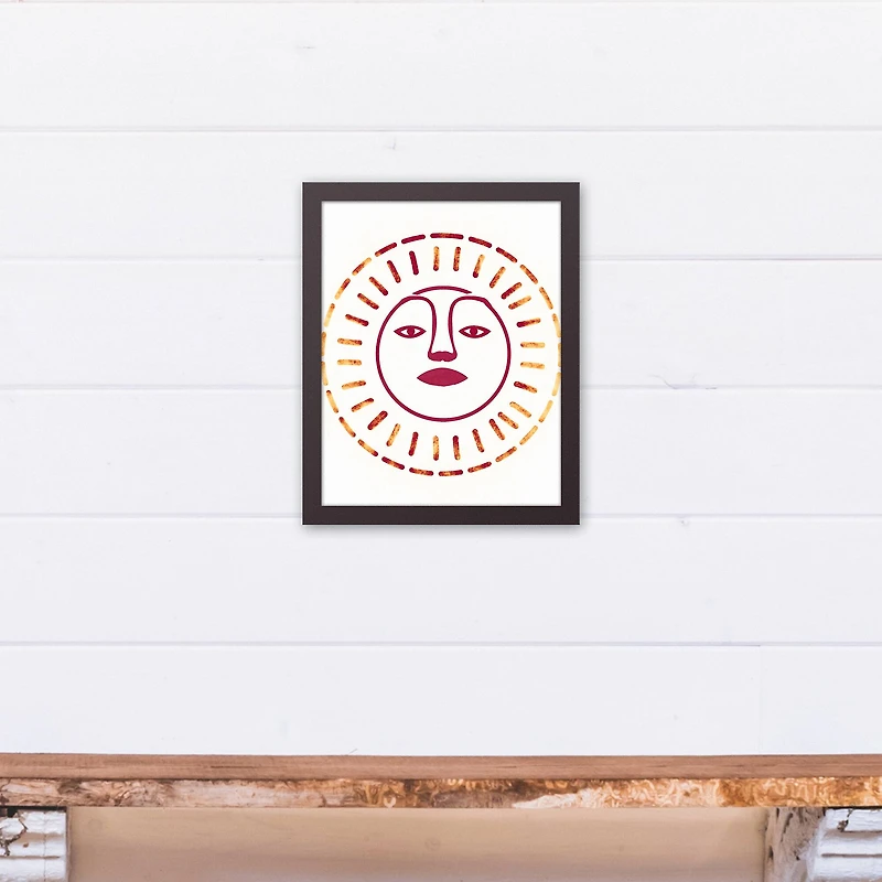 Rosey Sun 11" x 14" Black Framed Canvas