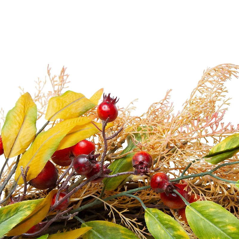 24" Berry & Leaves Fall Harvest Wreath