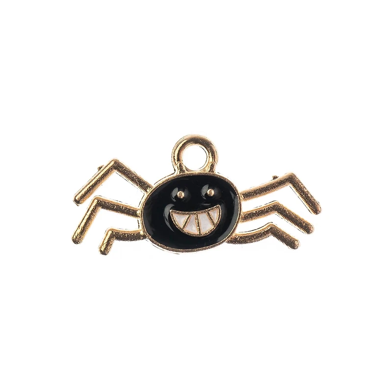 John Bead Sweet & Petite Halloween Small Spider Charms, 10ct.