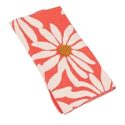 Hello Honey® Coral Flower Prints Cotton Knit Baby Blanket