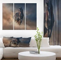 Designart - Black stallion horse
