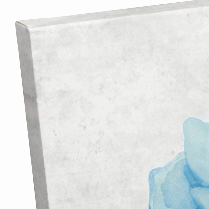 Soft Blue Succulent 16" x 16" Canvas Wall Art