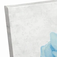 Soft Blue Succulent 16" x 16" Canvas Wall Art