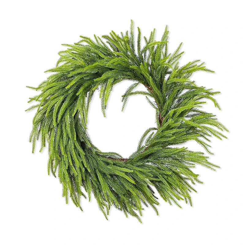 Glitzhome® 28"D Christmas Greenery PE Wreath