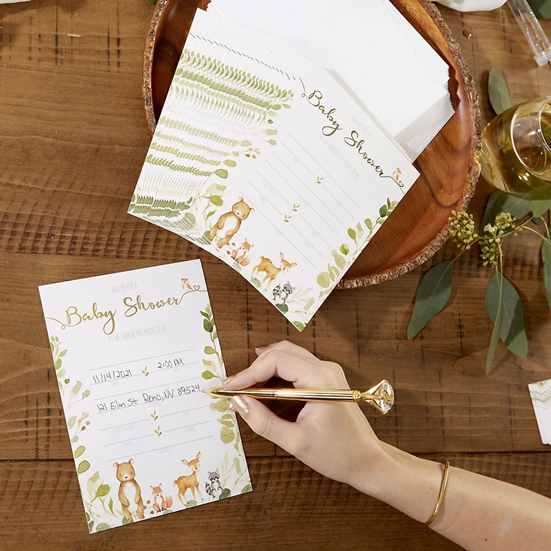 Kate Aspen® Woodland Baby Shower Invitation & Thank You Card Bundle