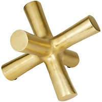 10" Gold Aluminum Jack Abstract Sculpture