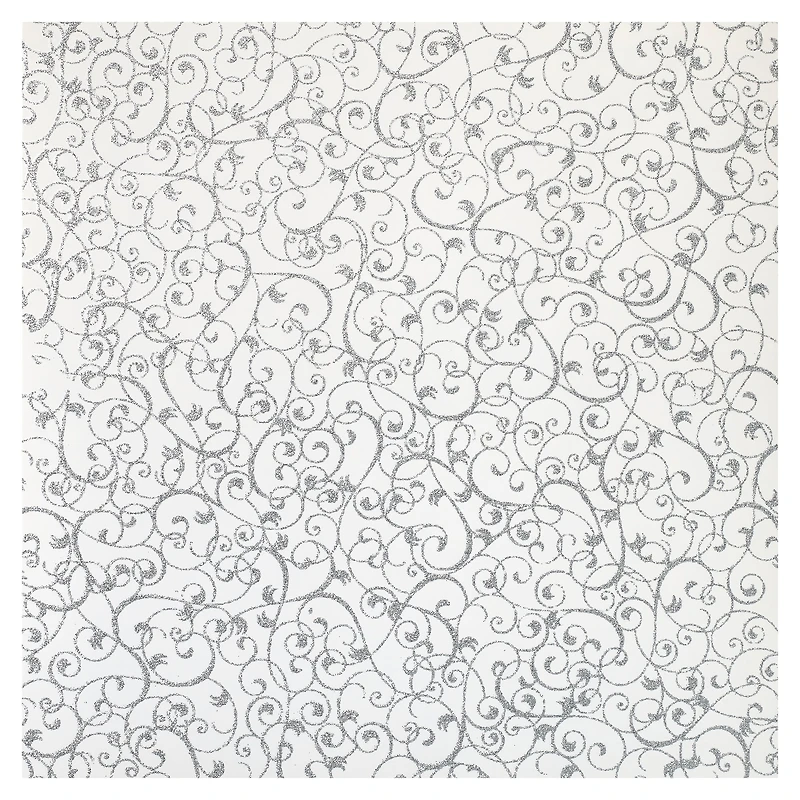 30 Pack: Silver Swirl Glitter Paper by Recollections®, 12" x 12"