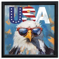 16" x 16" Patriotic Bald Eagle Framed Print