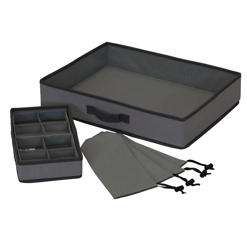 Household Essentials 19" Gray Tabletop Storage Box