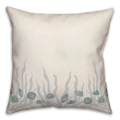 Shell & Coral Border Throw Pillow