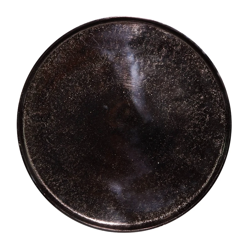 25" Black Aluminum Contemporary Accent Table