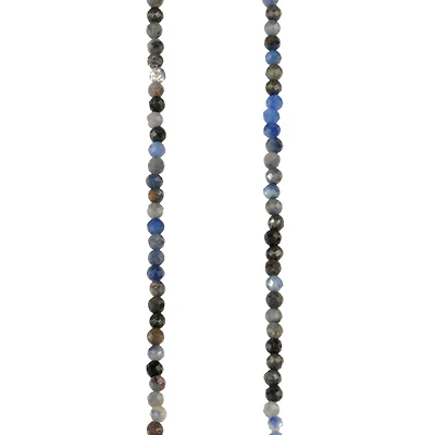 Blue & Black Sapphire Faceted Round Beads, 2mm by Bead Landing™