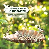 Glitzhome® 19.5" Multi-Functional Faux Copper Patina Finish Bird Feeder