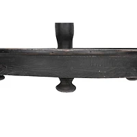 Hello Honey® 18.5" Distressed Black Wood 2-Tier Tray