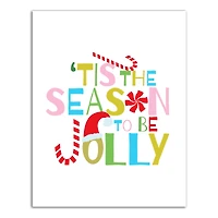 Tis the Season to be Jolly 11x14 Canvas Wall Art