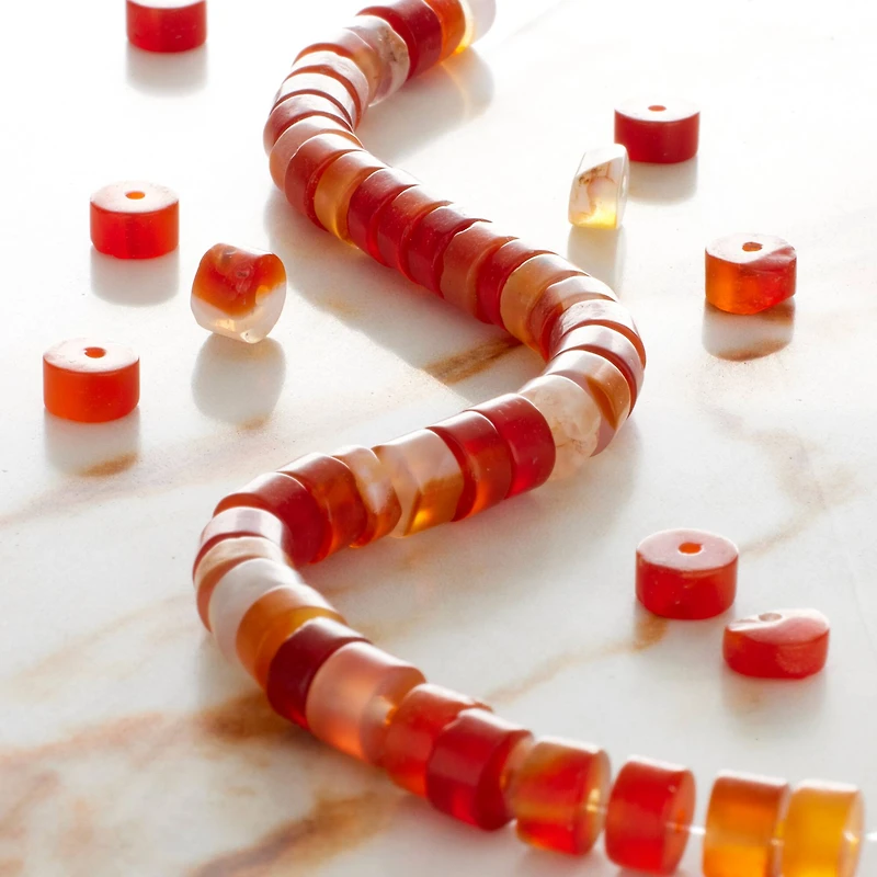 Red Agate Heishi Beads, 6mm by Bead Landing™