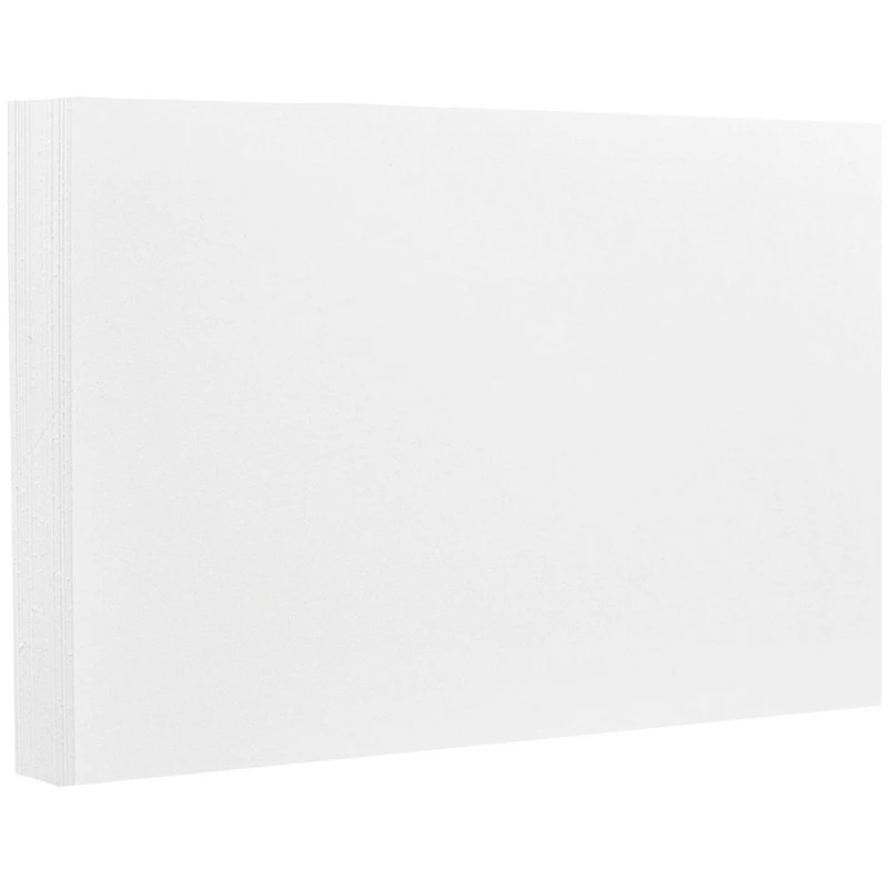 JAM Paper 5" x 6" White Blank Flat Note Cards