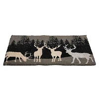 Natural Coir Forest Reindeer Christmas Doormat