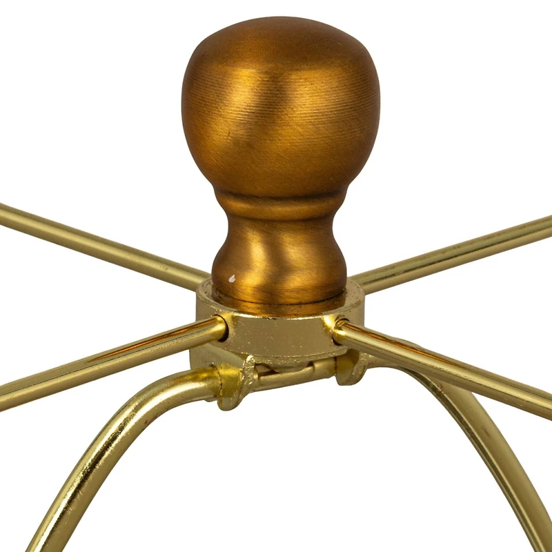 Hello Honey® Brown Stone Glaze Round Stoneware Table Lamp with Classic Cream Drum