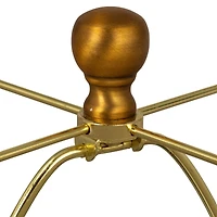 Hello Honey® Brown Stone Glaze Round Stoneware Table Lamp with Classic Cream Drum