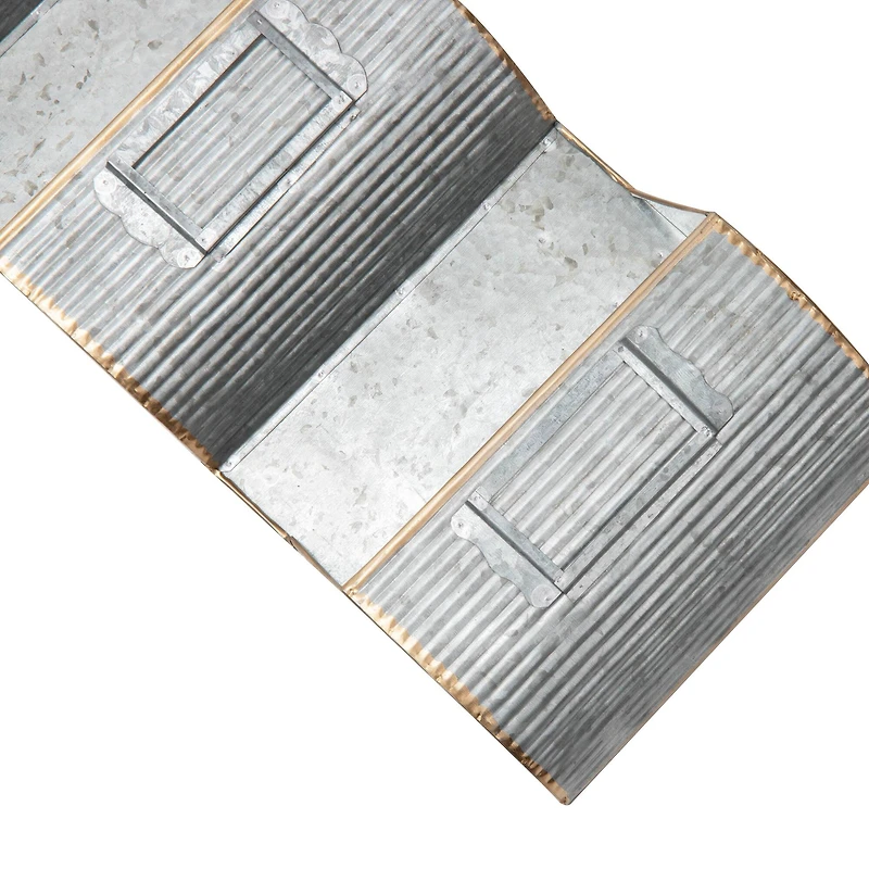 Mind Reader 3-Tier Silver Farmhouse Hanging Wall File Organizer