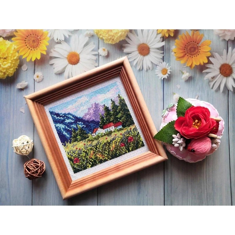 MP Studia Mountain Landscape Cross Stitch Kit