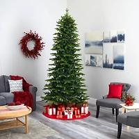 9ft. Pre-Light Belgium Fir Artificial Christmas Tree, Clear LED Lights