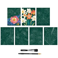 Brea Reese™ 6" x 8" Spring Florals Scratch Art Paper Pad