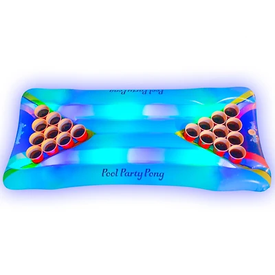 PoolCandy 6ft. Inflatable Illuminated LED Pool Party Pong Game